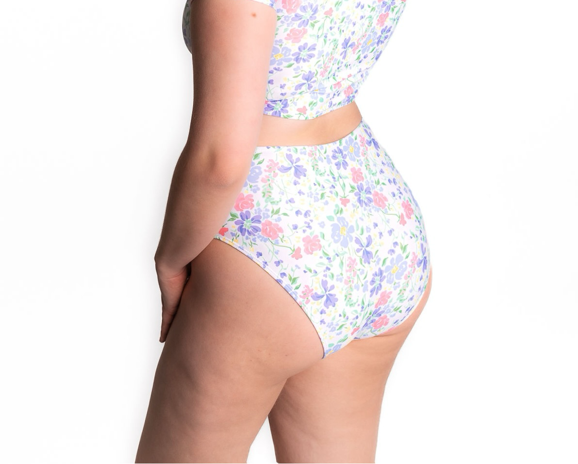 Buntes Florales High Waist Unterteil