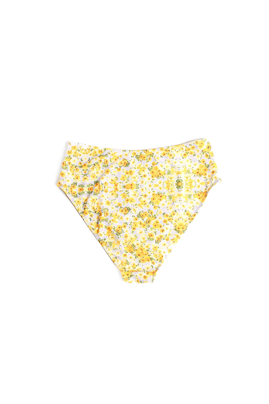 Gelbes Florales High Waist Unterteil