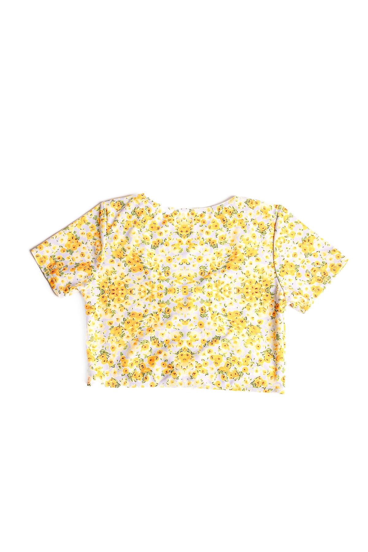 Gelbes Florales Crop Top