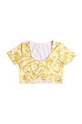 Gelbes Florales Crop Top