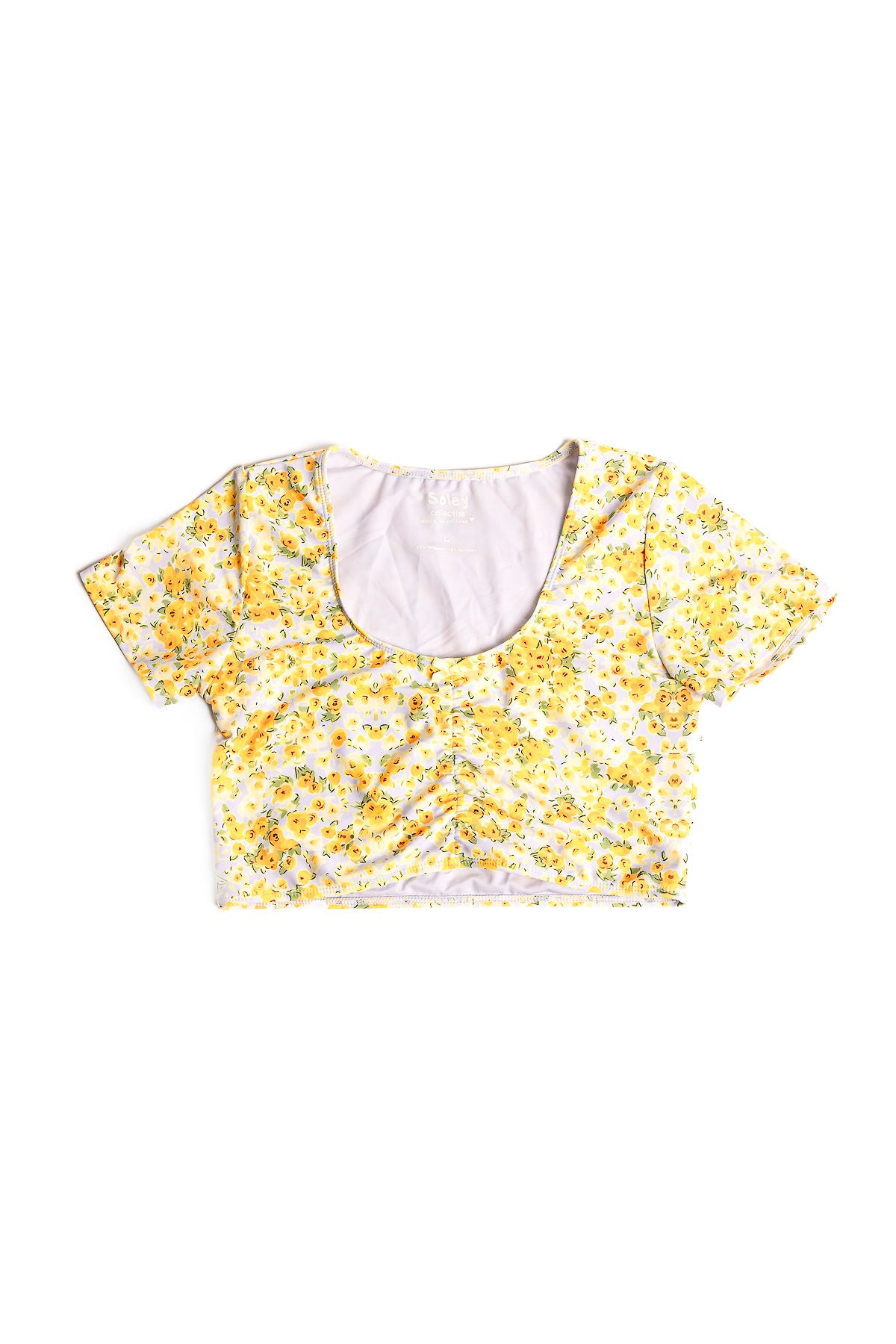 Gelbes Florales Crop Top