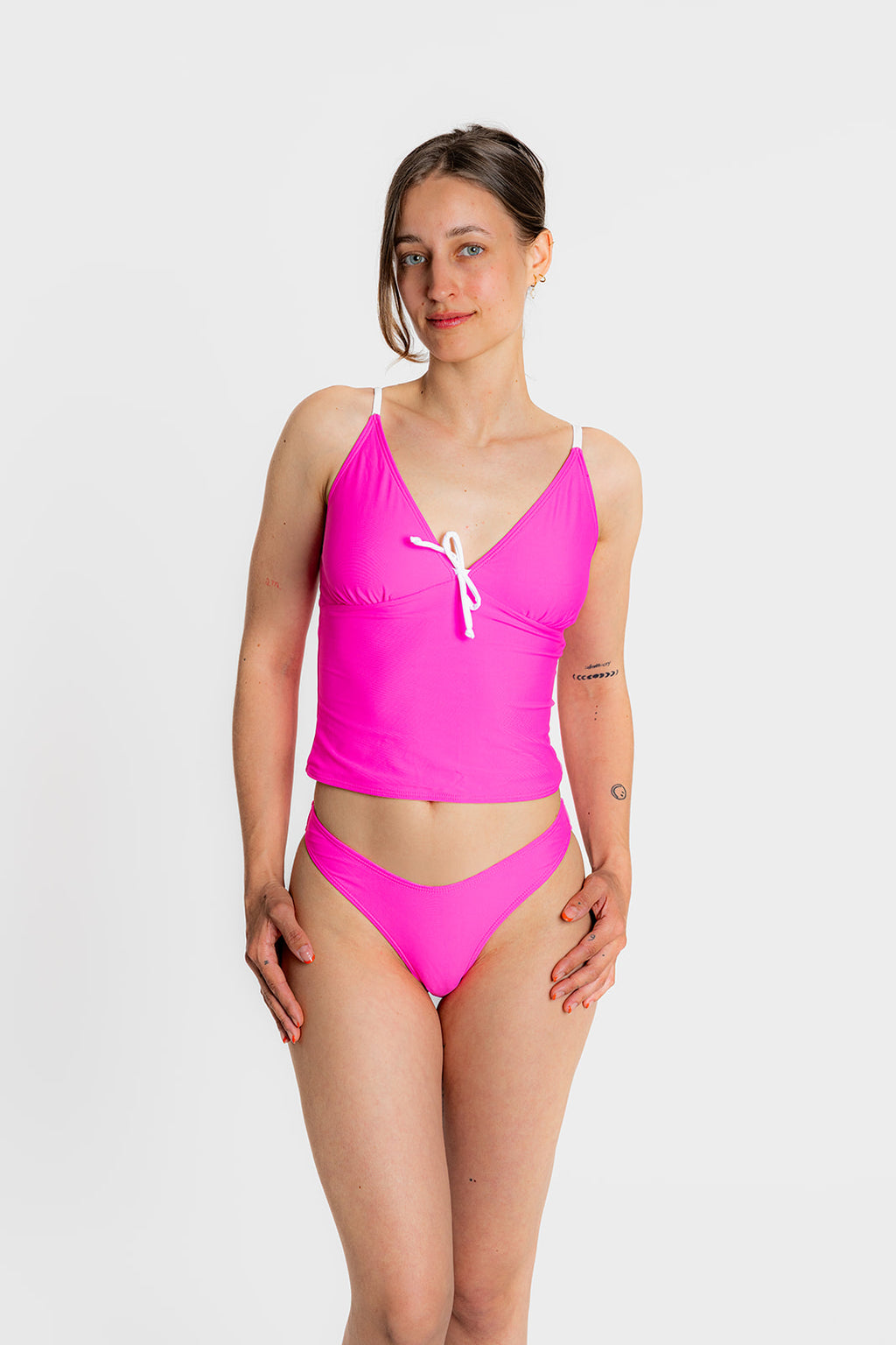 Knallpinker Tankini